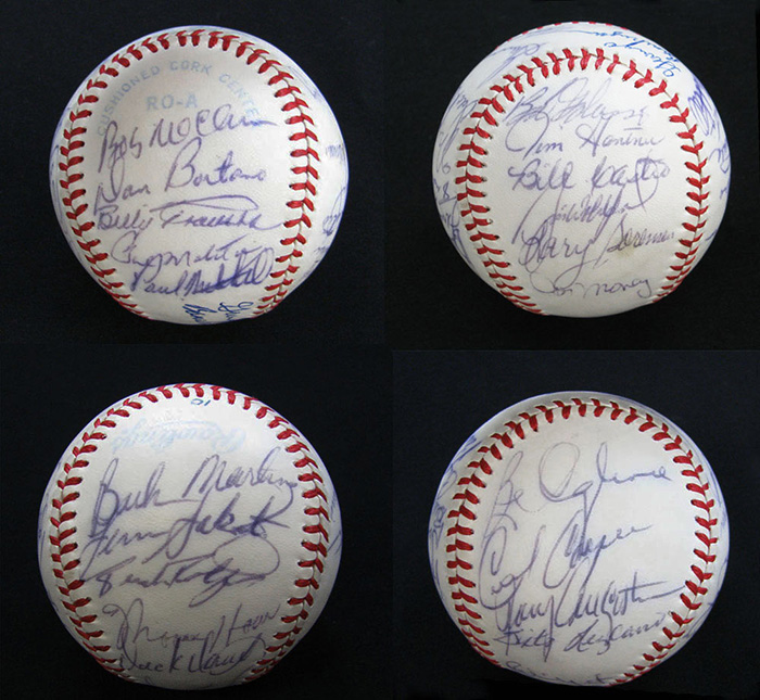 1979 Milwaukee Brewers Team Signed Baseball 23 Sigs